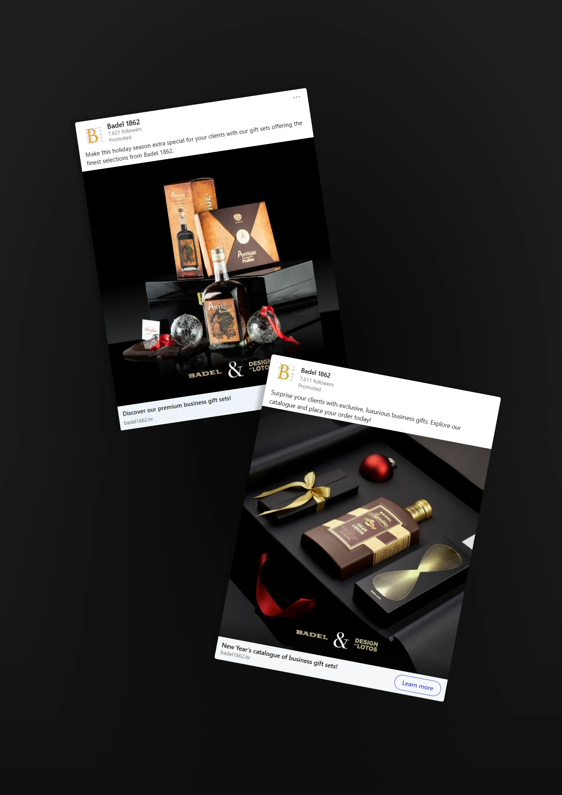 Badel 1862 LinkedIn campaign creative