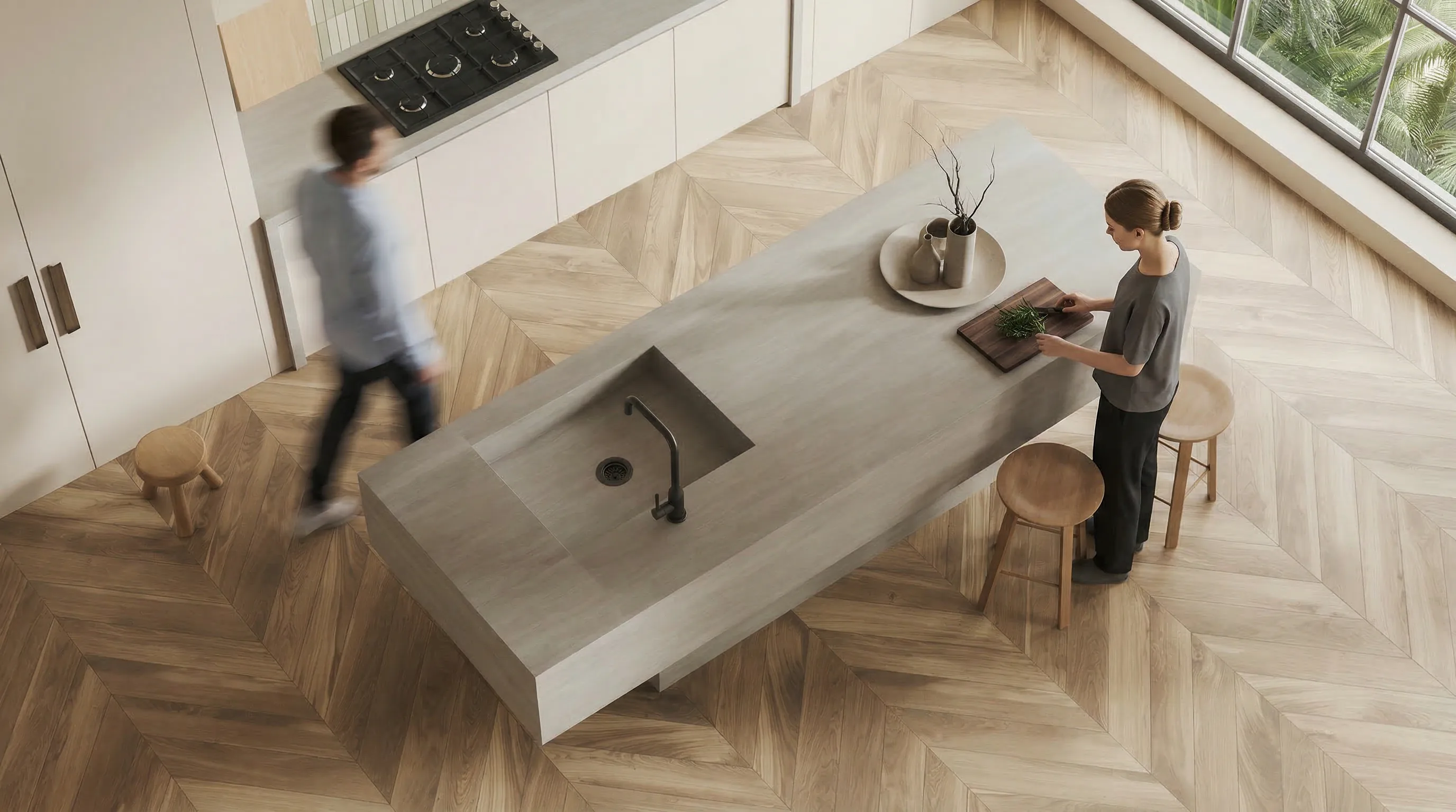ELGRAD kitchen interior with a central island